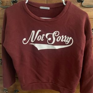 Charlotte Russe “Not Sorry” Crop Sweater
